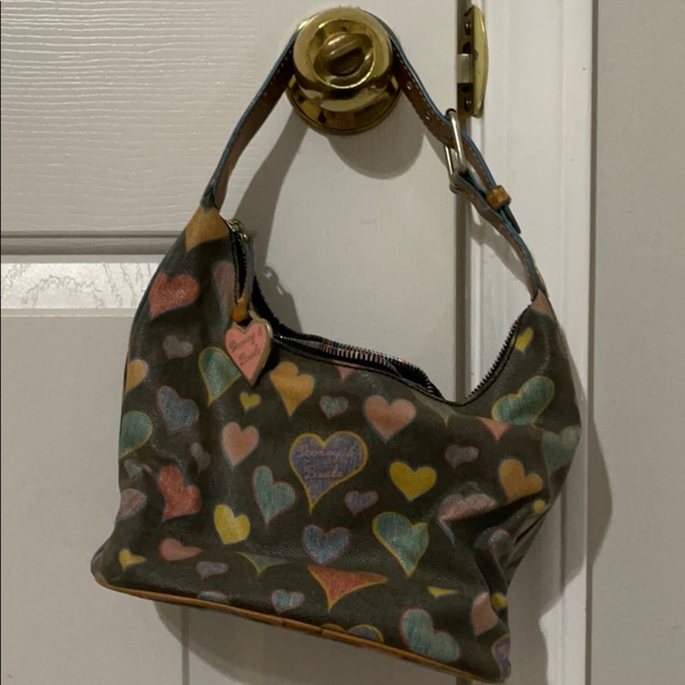 Authentic Dooney & Bourke Black Hearts Satchel